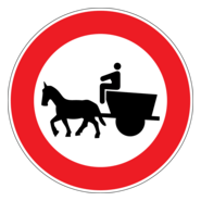 NO ENTRY FOR HORSE-DRAWN VEHICLES Logo PNG Vector