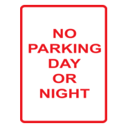 NO PARKING DAY OR NIGHT SIGN Logo PNG Vector