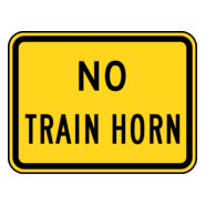 NO TRAIN HORN SIGN Logo PNG Vector