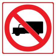 NO TRUCKS ROAD SIGN Logo PNG Vector