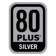 Power Supply 80 PLUS Silver Certification Logo PNG Vector