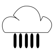RAIN SHOWERS WEATHER SYMBOL Logo PNG Vector