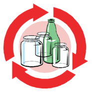 RECYCLE GLASS Logo PNG Vector