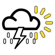 SHOWERS PARTIAL SUNNY WEATHER SYMBOL Logo PNG Vector