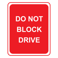 SIGN DO NOT BLOCK DRIVE Logo PNG Vector