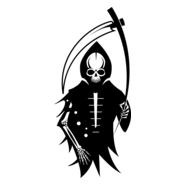SKELETON WITH SCYTHE Logo PNG Vector
