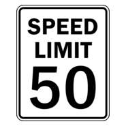 SPEED LIMIT 50 ROAD SIGN Logo PNG Vector