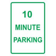 TEN MINUTES PARKING SIGN Logo PNG Vector