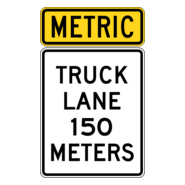 TRUCK LANE 150 METERS Logo PNG Vector