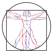Vitruvian Man Logo PNG Vector