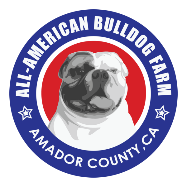 All American Bulldog Farm Logo PNG Vector