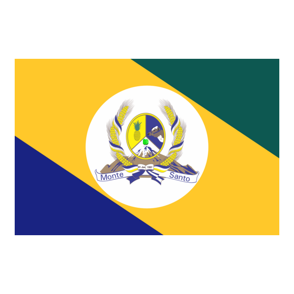 Bandeira do Município de Monte Santo do Tocantins Logo PNG Vector