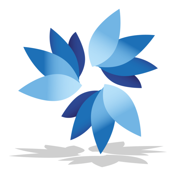 Blue Flower Logo PNG Vector