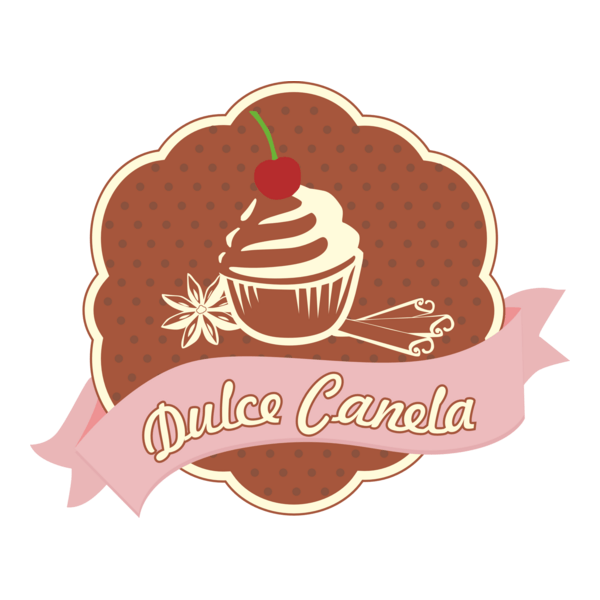 Dulce Canela Cupcakes Logo PNG Vector