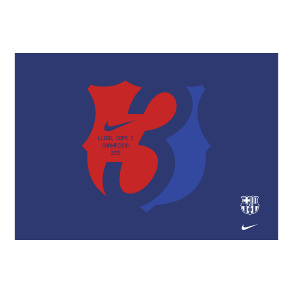 FC Barcelona Champions Logo PNG Vector