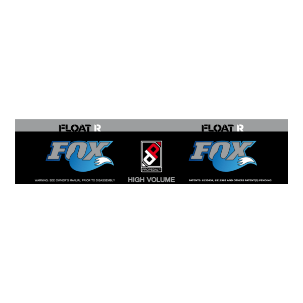 Fox Float R - MTB Rear Shock Decal Logo PNG Vector