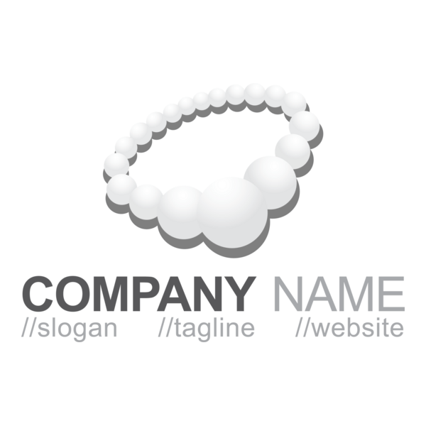 Pearl Necklace Logo PNG Vector