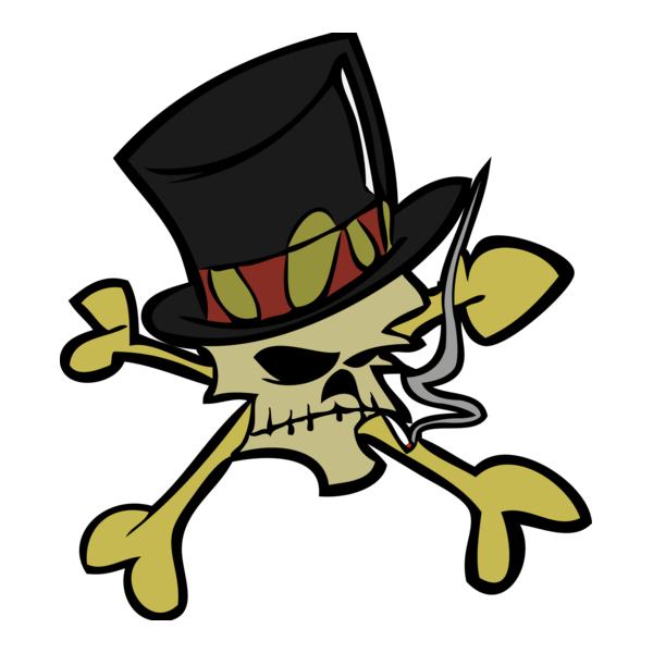 Slash Skull Logo PNG Vector