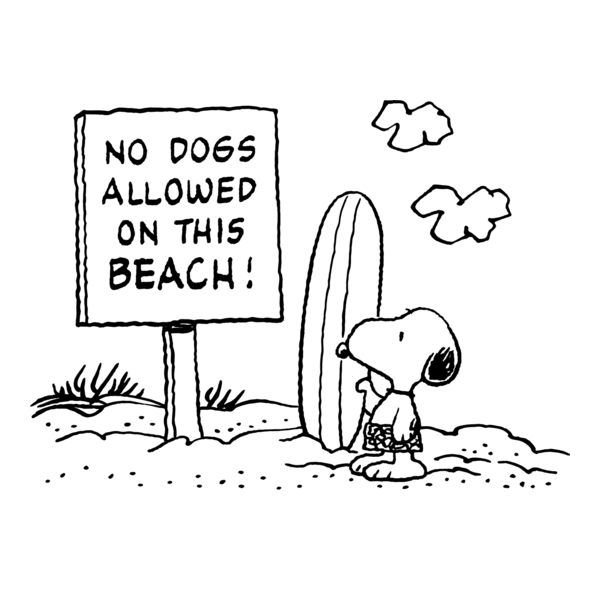 Snoopy Surfing Logo PNG Vector