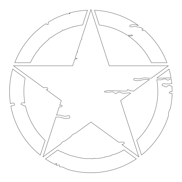 Star Jeep 2 WW - Estrella Jeep Willys Logo PNG Vector