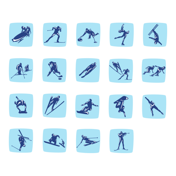 Winter Olympics 2010 pictograms Logo PNG Vector