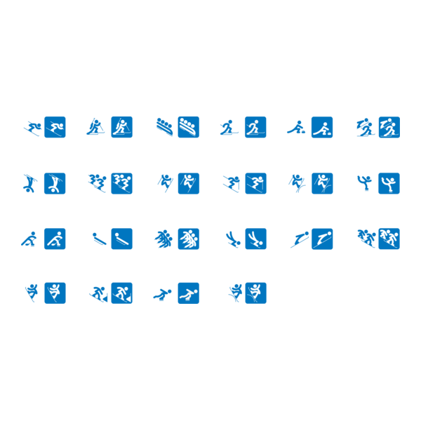 Winter Olympics 2014 pictograms Logo PNG Vector