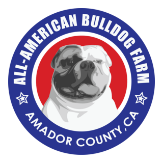 All American Bulldog Farm Logo PNG Vector