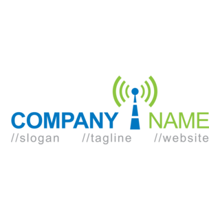 Communication Tower Logo PNG Vector