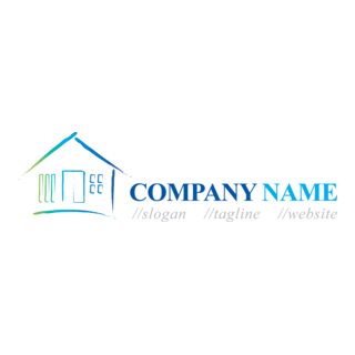 Simple Home Logo PNG Vector