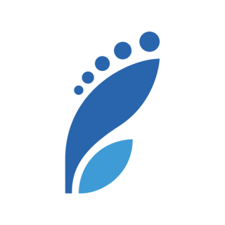 Sinivalkoinen jalanjälki Logo PNG Vector