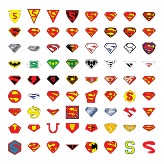 Superman and Batman Logo PNG Vector