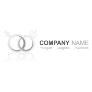 Couple Ring Logo PNG Vector