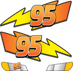 Lighting McQueen 95 Stickers Logo PNG Vector