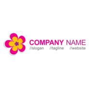 Purple & Yellow Flower Logo PNG Vector