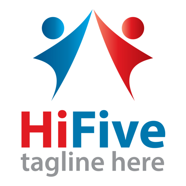 Abstract Hifive Tagline Logo PNG Vector