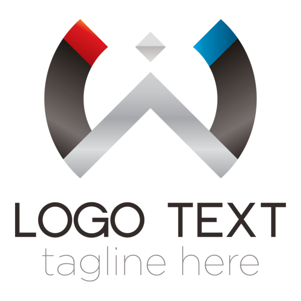 Abstract Metal Semicircle Logo PNG Vector