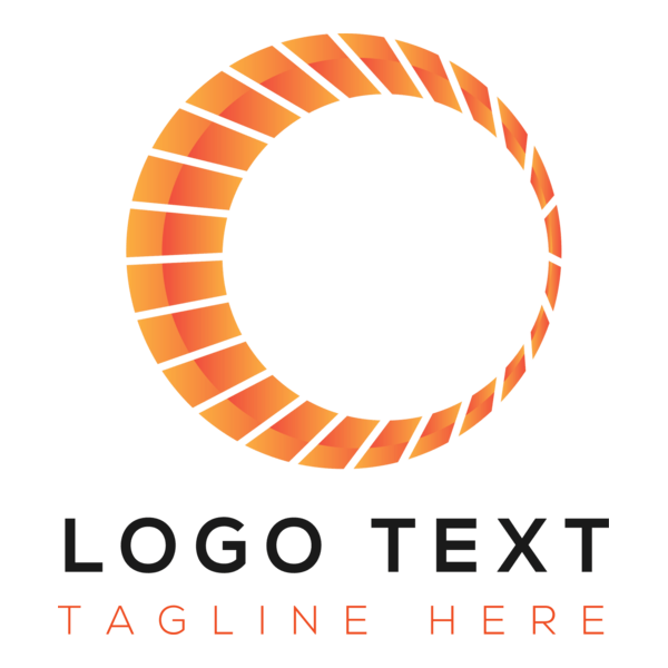 Abstract Orange Circle Logo PNG Vector