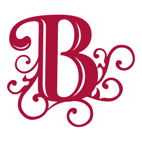 B Letter Swirls Logo PNG Vector