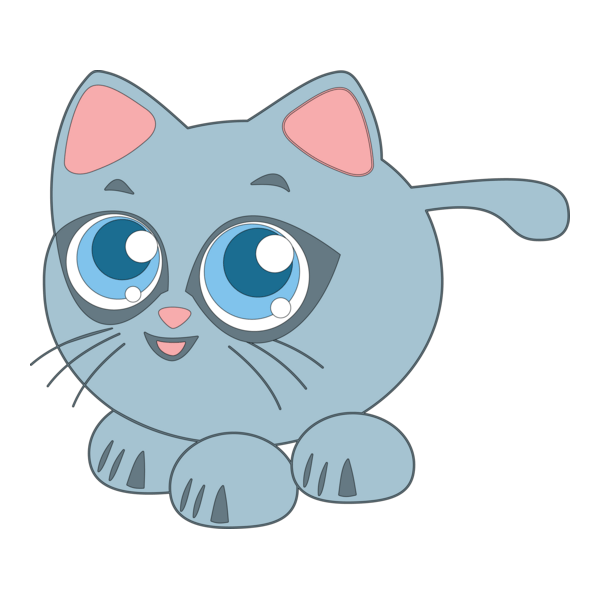 Baby cat Logo PNG Vector