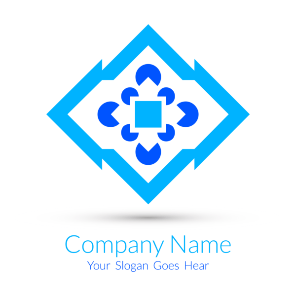 Blue Abstract Logo PNG Vector