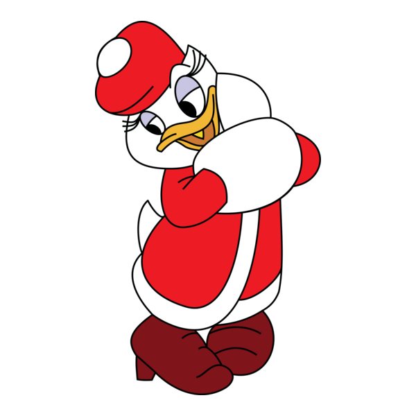 Christmas Daisy Duck Logo PNG Vector