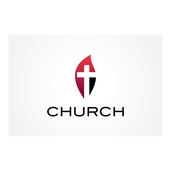 Cross and Flame Logo PNG Vector