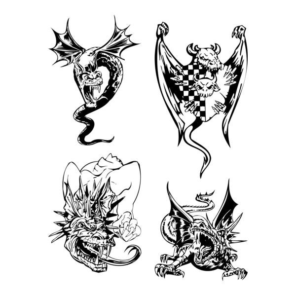 Dragon Logo PNG Vector