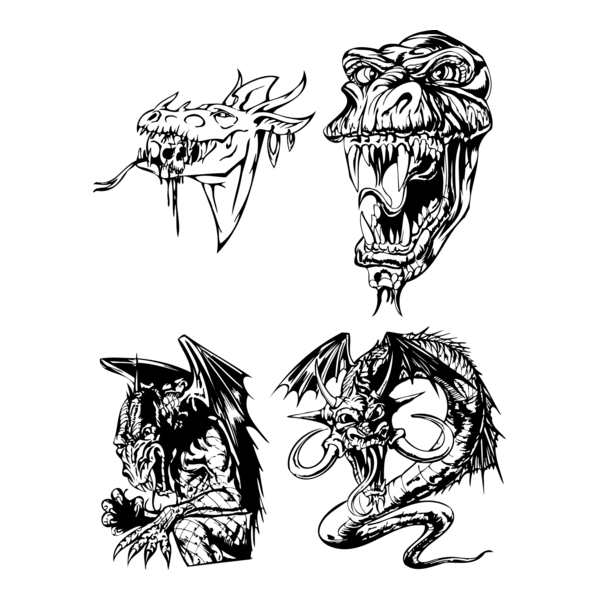 Dragon Logo PNG Vector