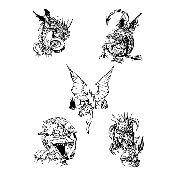 Dragon Logo PNG Vector