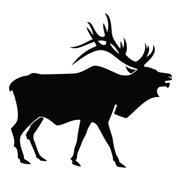 Elk Silhouette Logo PNG Vector