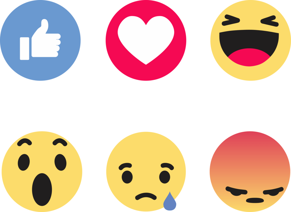 Facebook Like Reactions Logo PNG Vector