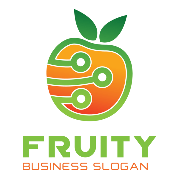Fruit Technology Logo PNG Vector
