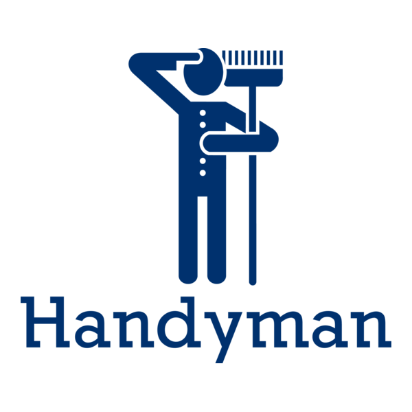 Funky Blue Handyman Logo PNG Vector
