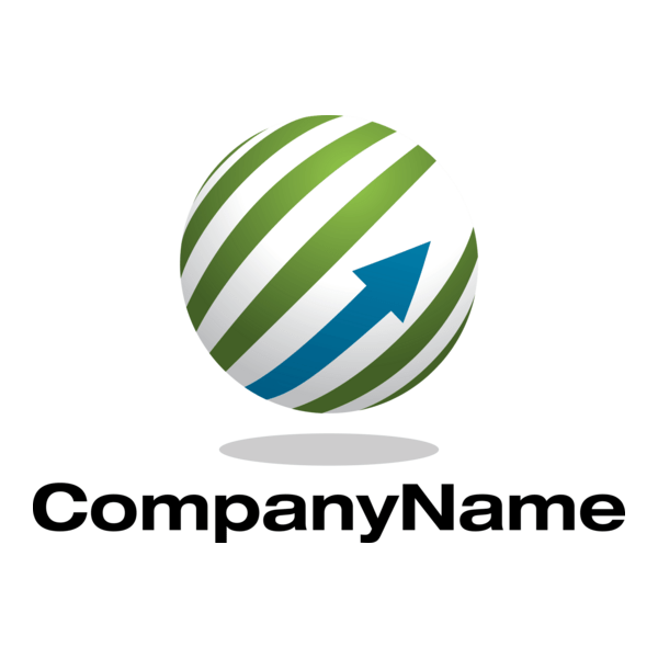 Globe Arrow Logo PNG Vector